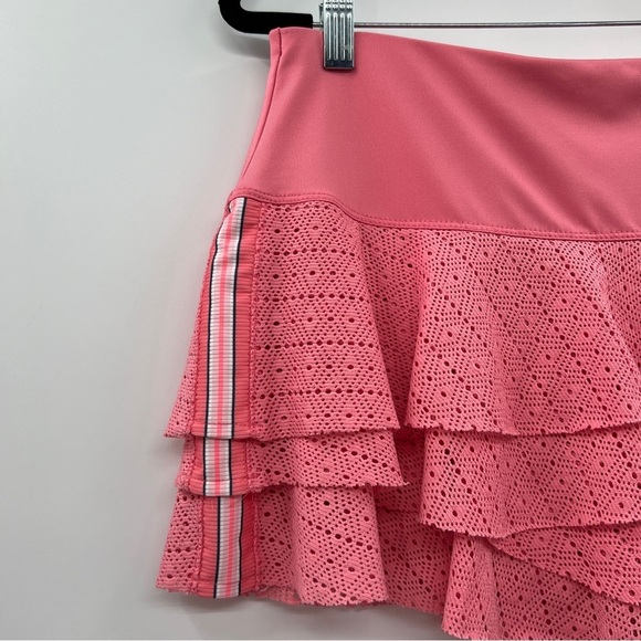 Lucky in Love Patch Stripe Long Sleeves Round Rally Skirt with Top Women - Pink - Picture 11 of 15